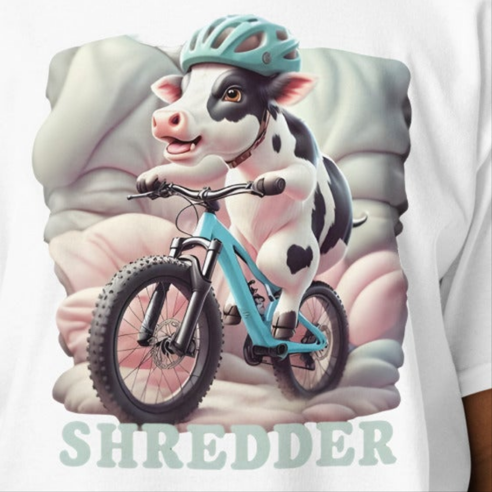 Youth Cow shredder 100% Cotton classic tee