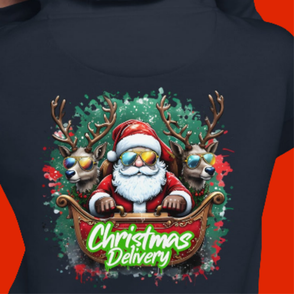 Unisex Twin print Christmas delivery Premium Hoodie