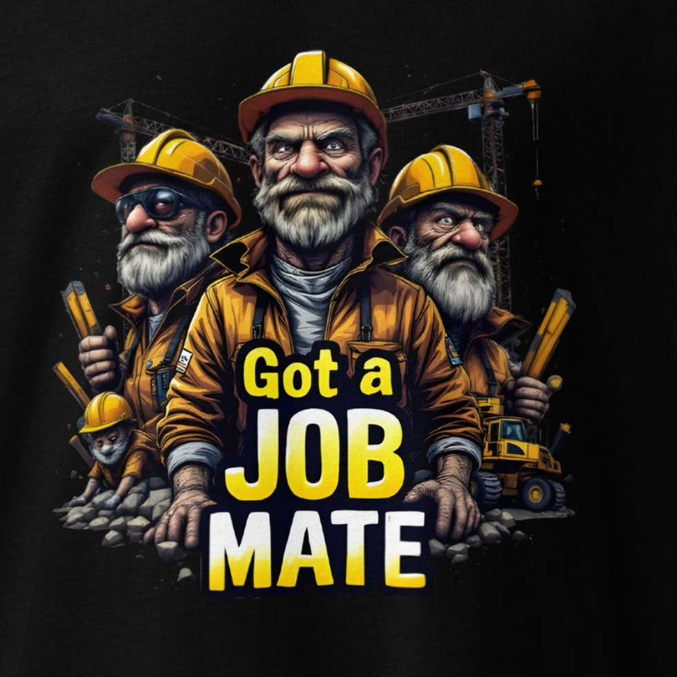 Oversized Workman's funny have you got a job mate heavyweight t-shirt