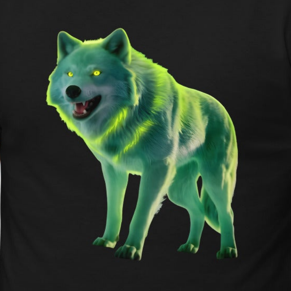 Unisex glowing eyed Wolf classic tee