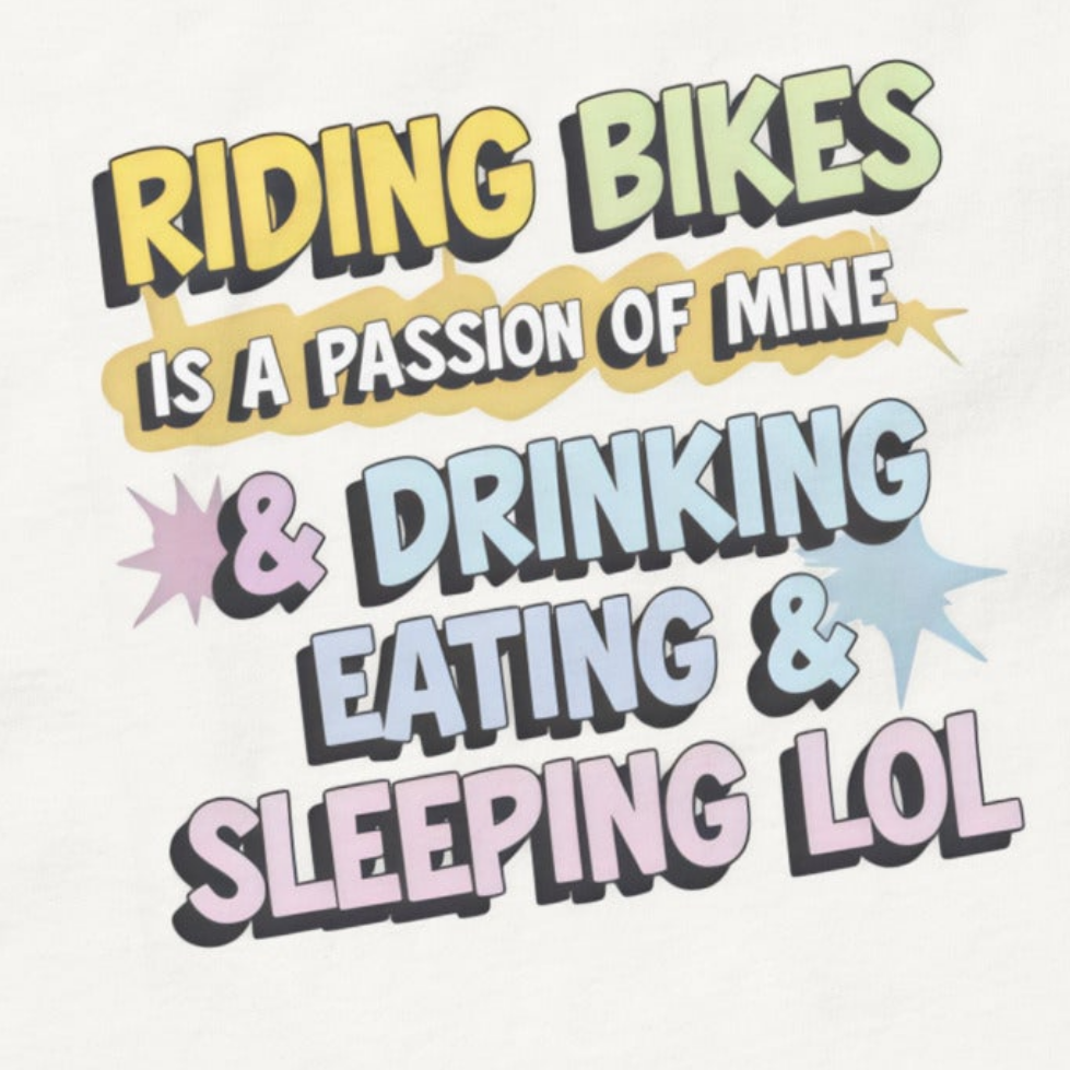 Unisex Just white Love riding bikes classic tee