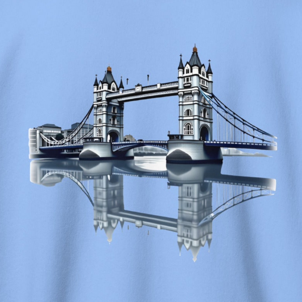 Unisex Mirrored Tower Bridge London heavy blend zip hoodie