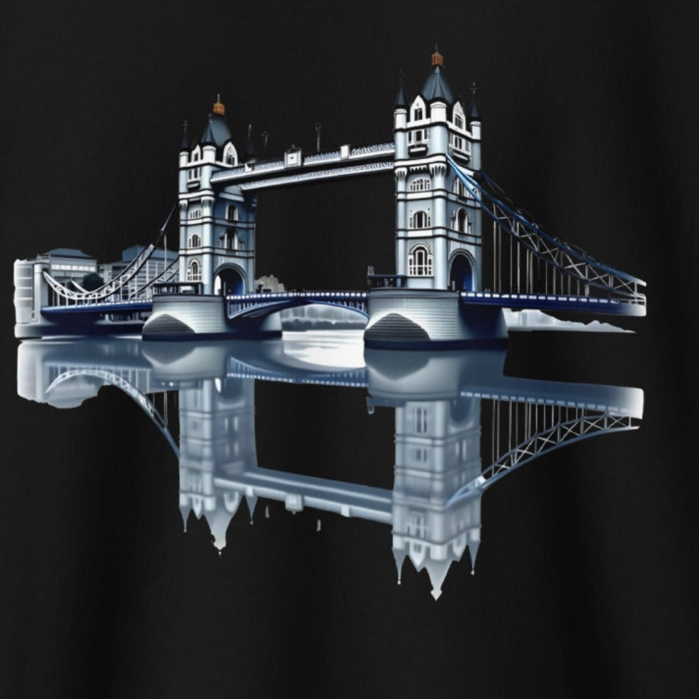 Unisex Mirrored Tower Bridge London heavy blend zip hoodie