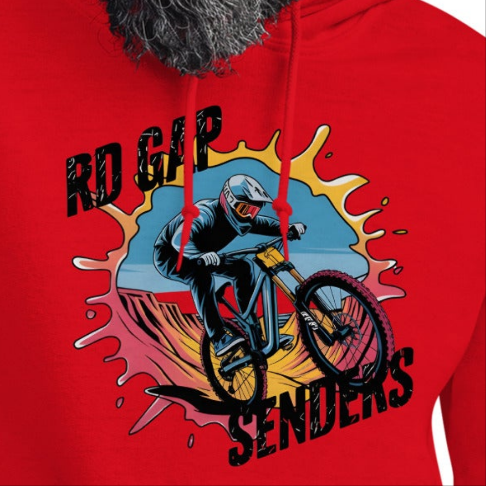 Unisex Twin print Skull rd gap sender Hoodie