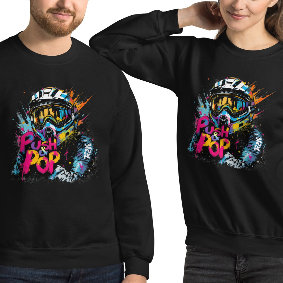 Unisex Abstract push and pop Sweatshirt