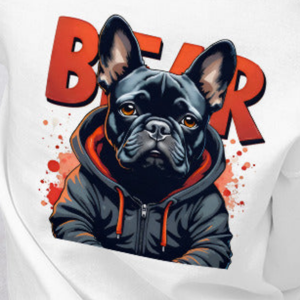 Unisex Bear Dog French bulldog classic Hoodie
