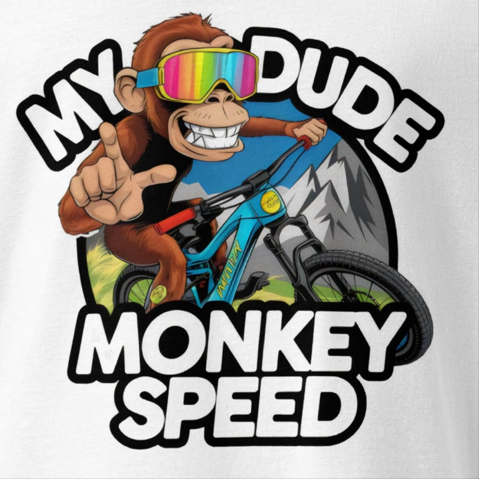 Oversized Mtb speed monkey heavyweight t-shirt