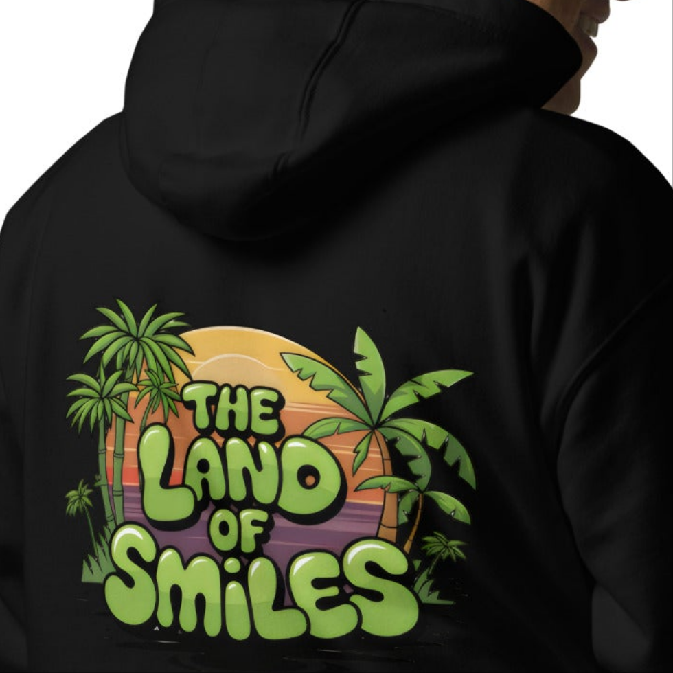 Unisex The land of smiles bubble text stylish Hoodie