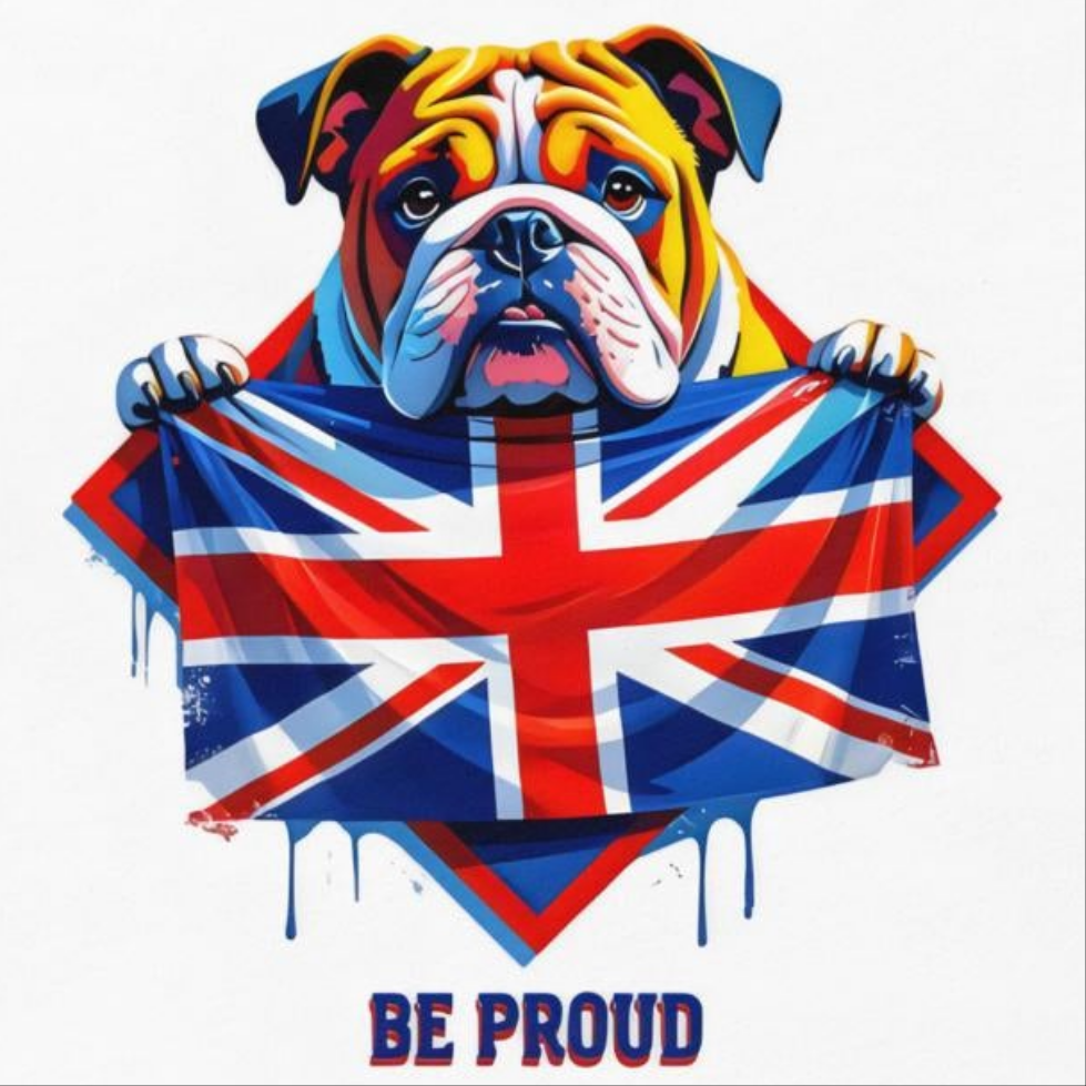 Unisex British bulldog be proud uk t-shirt