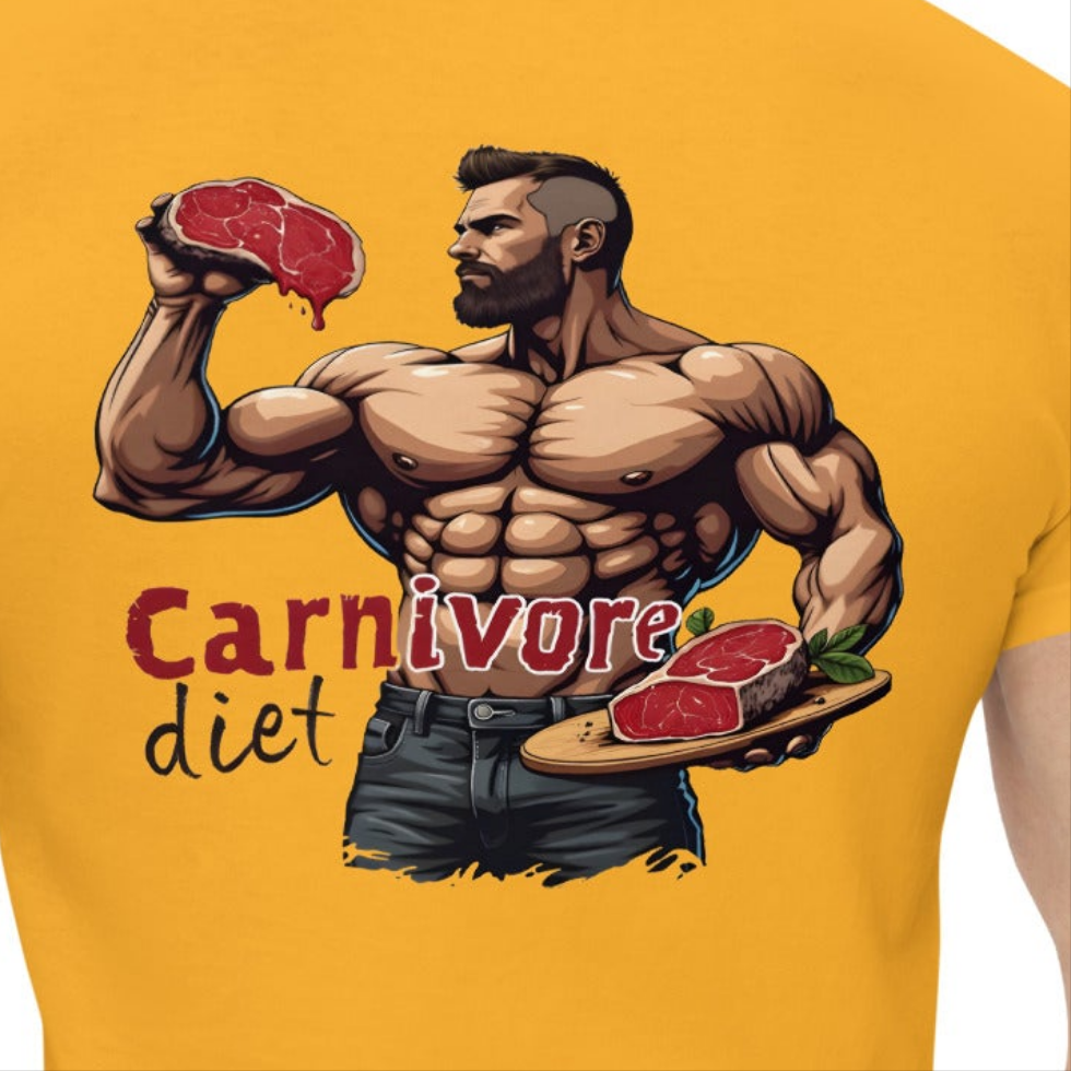 Men's double print carnivore diet classic tee