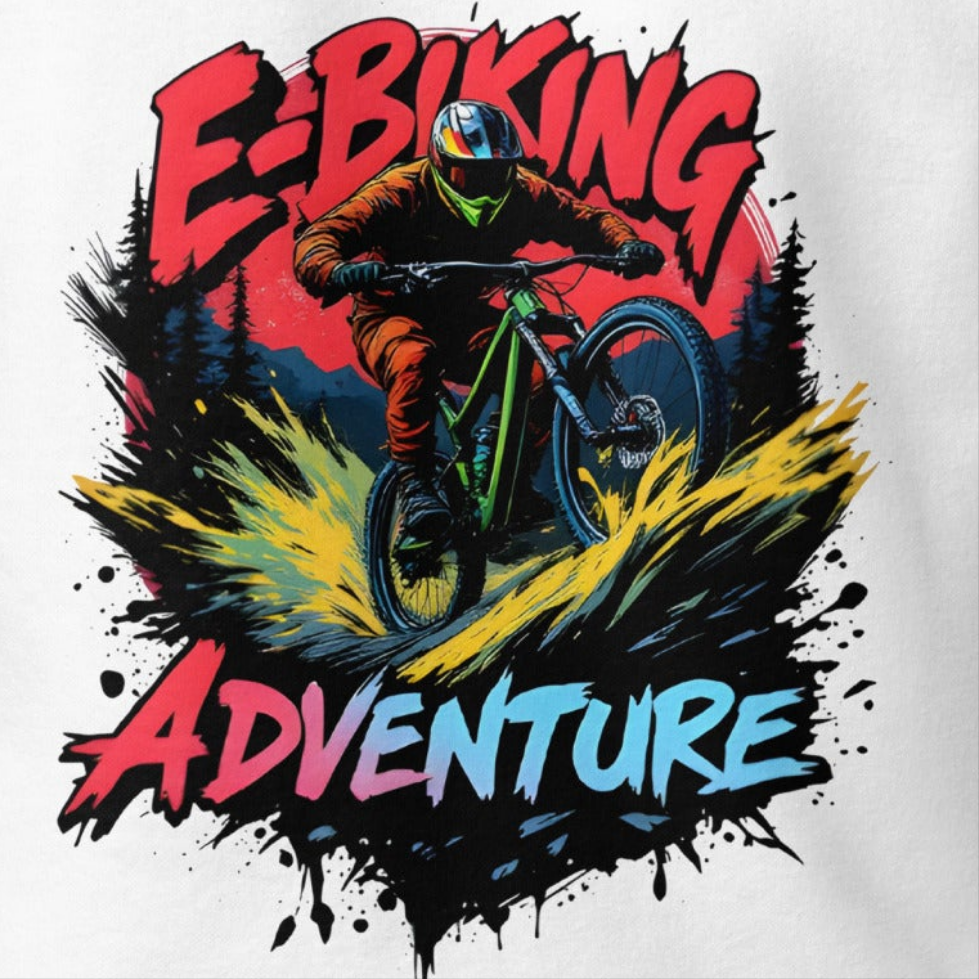 Unisex E-bike adventure graffiti style heavy blend Hoodie