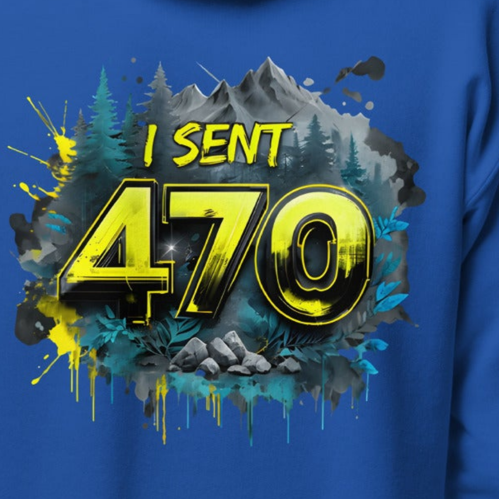 Youth Yellow I sent the 470 trail Heavy blend hoodie