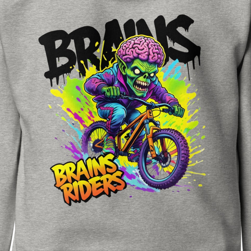 Unisex Brains riders on mtb design premium Hoodie