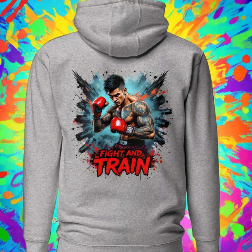 Unisex Fight and train thai kickboxer Hoodie