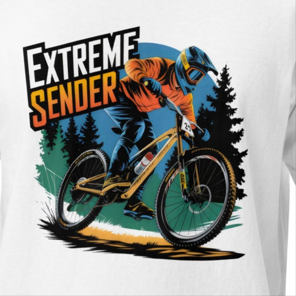 Unisex Extremes sender or sender in black garment-dyed heavyweight t-shirt