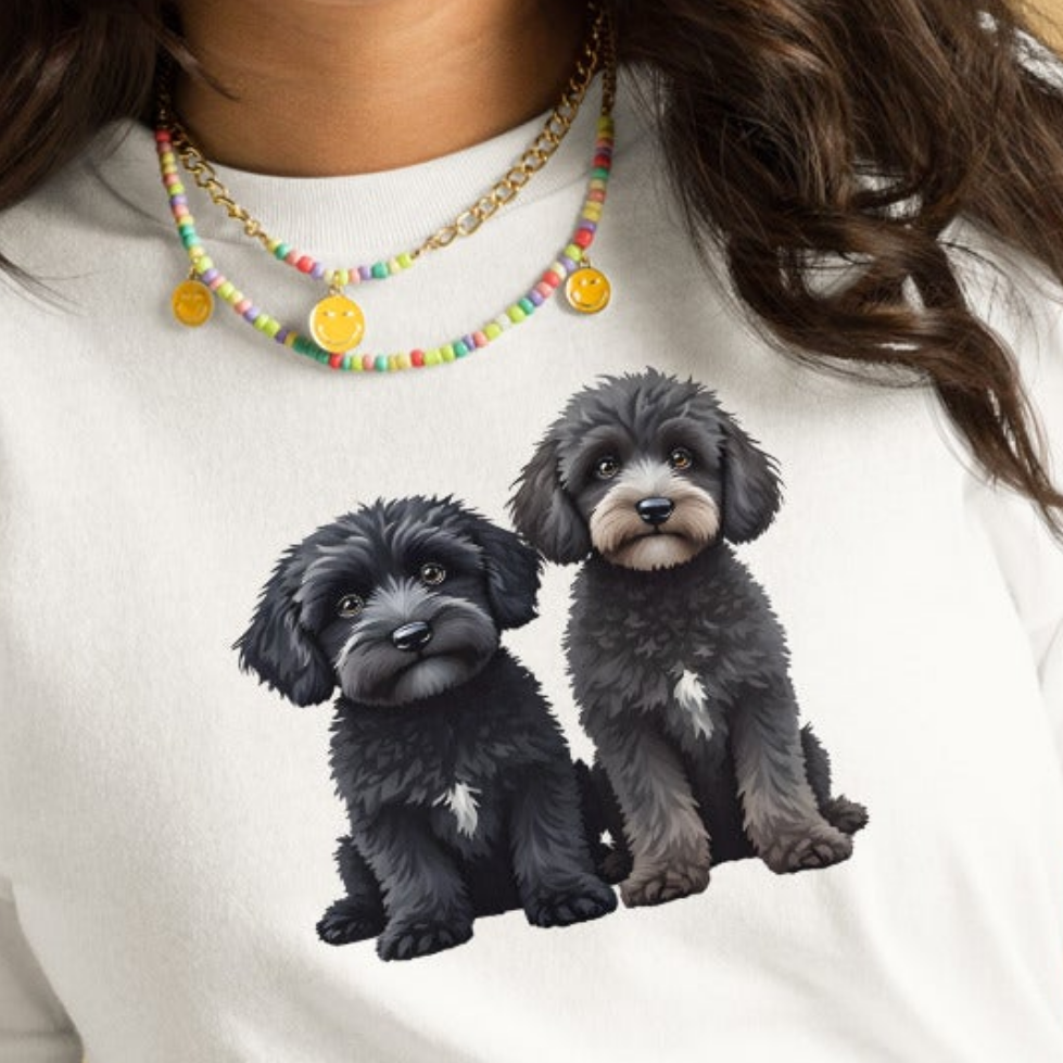 Youth Double trouble two cockapoo Classic t shirt