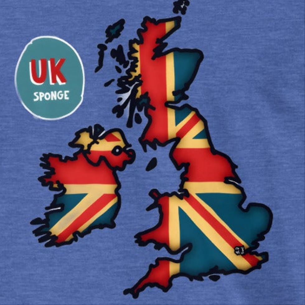 Unisex UK map British flag-t-shirt