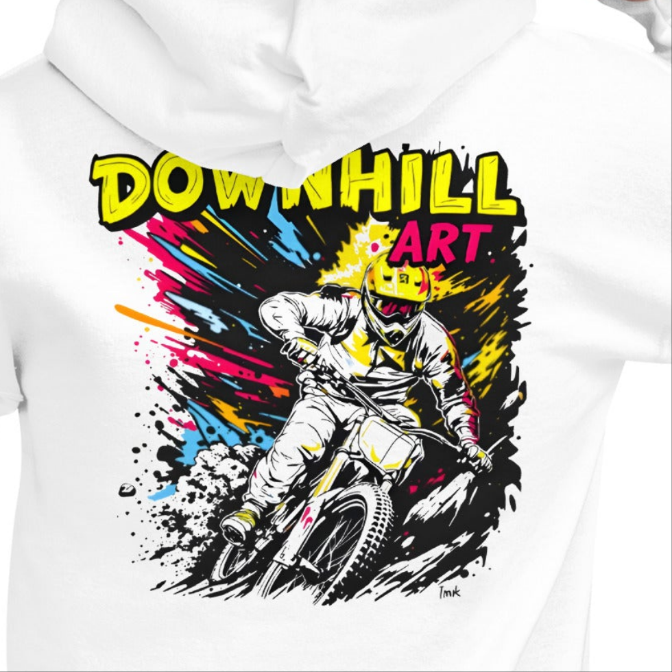 Unisex Oversized Illustrated downhill art heavyweight t-shirtHoodie