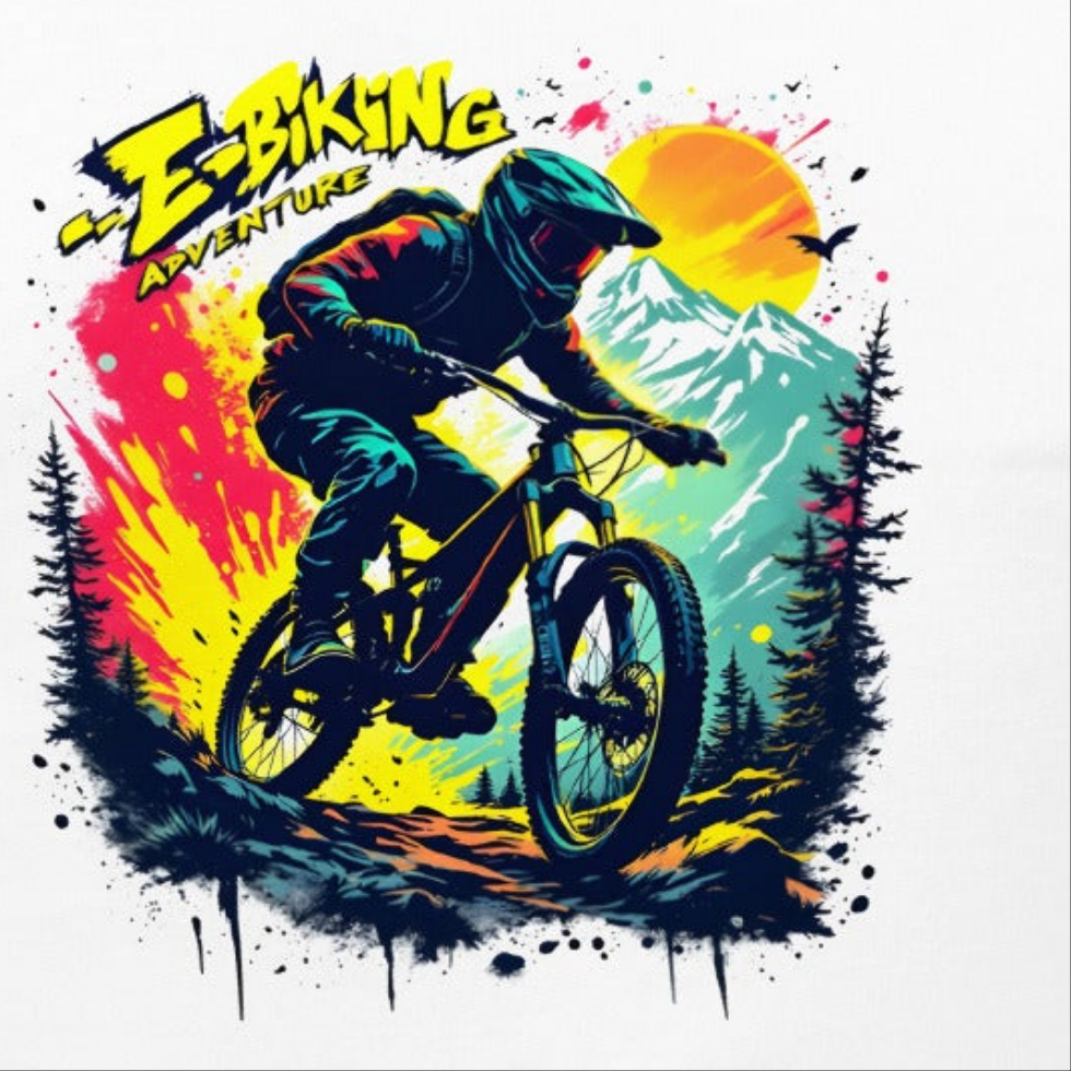Unisex E-bike adventure graffiti style Hoodie