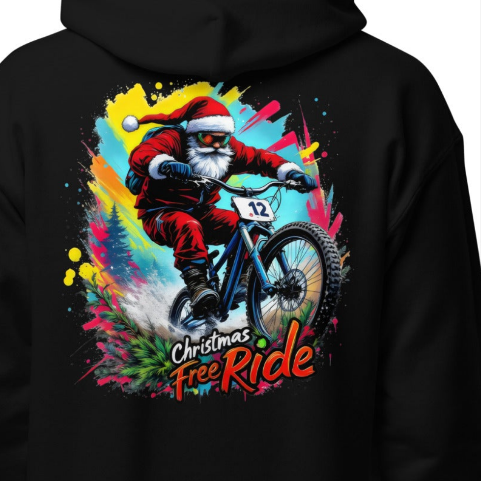 Youth Father Christmas free riding premium heavy blend hoodie
