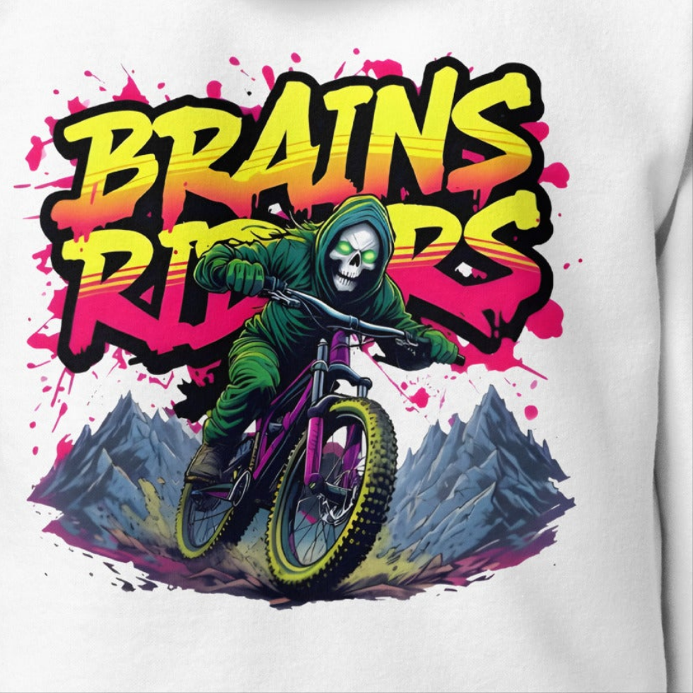 Unisex Skeleton face brain rider premium Hoodie
