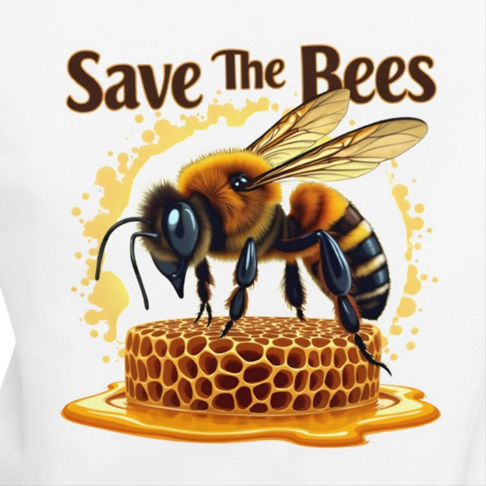 Unisex Save the bees single back print premium Hoodie