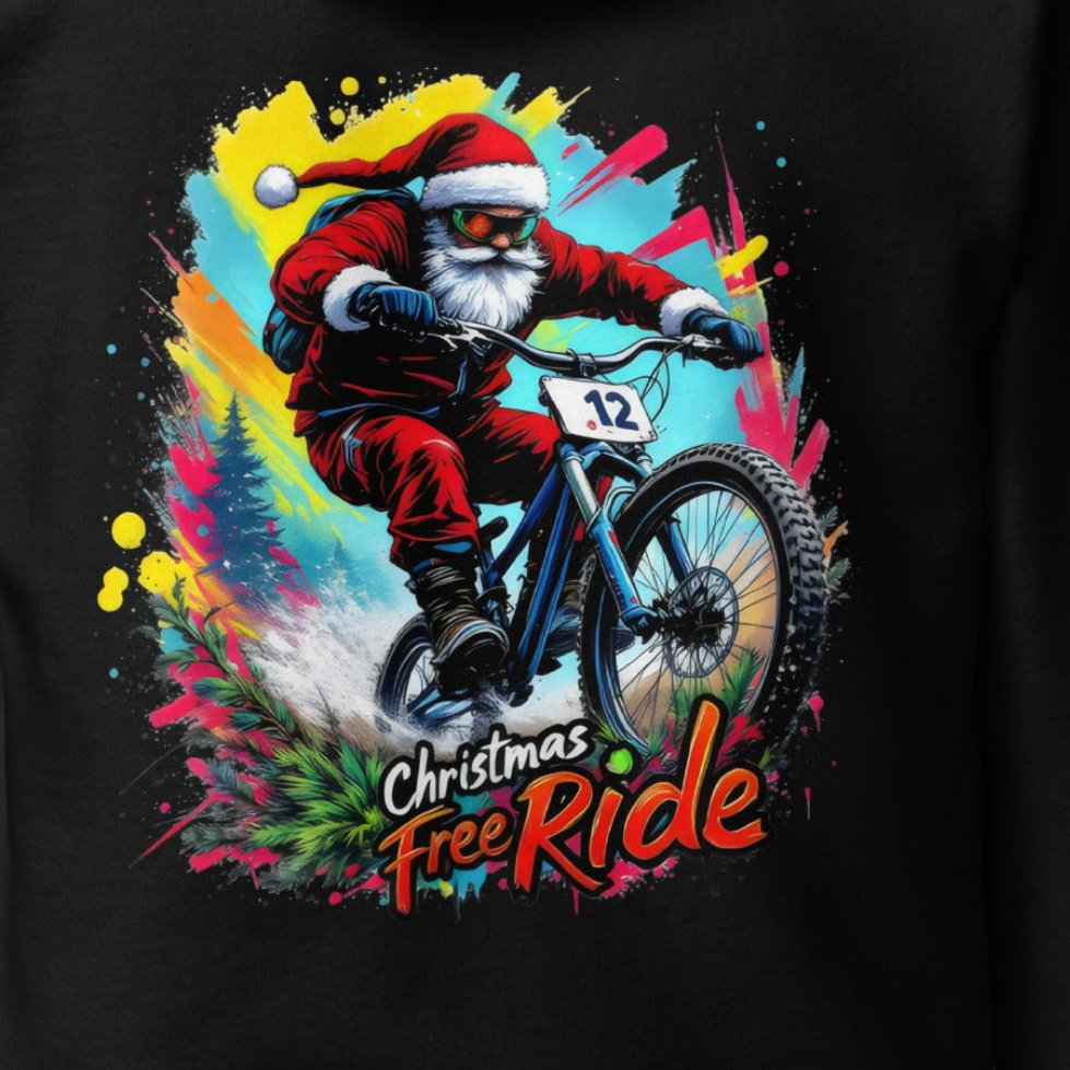 Unisex Downhill Christmas free ride Santa premium Hoodie