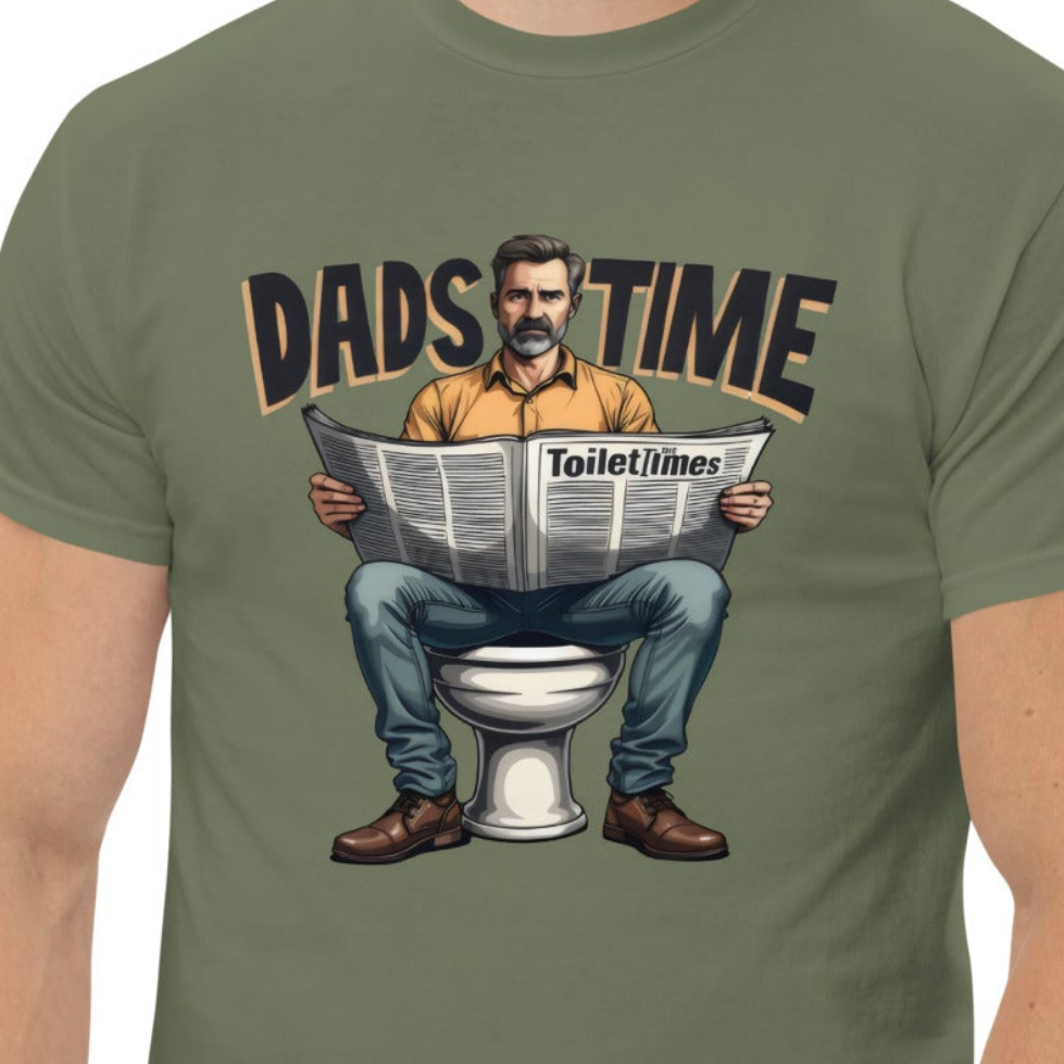 Men's sat on toilet dads time classic tee