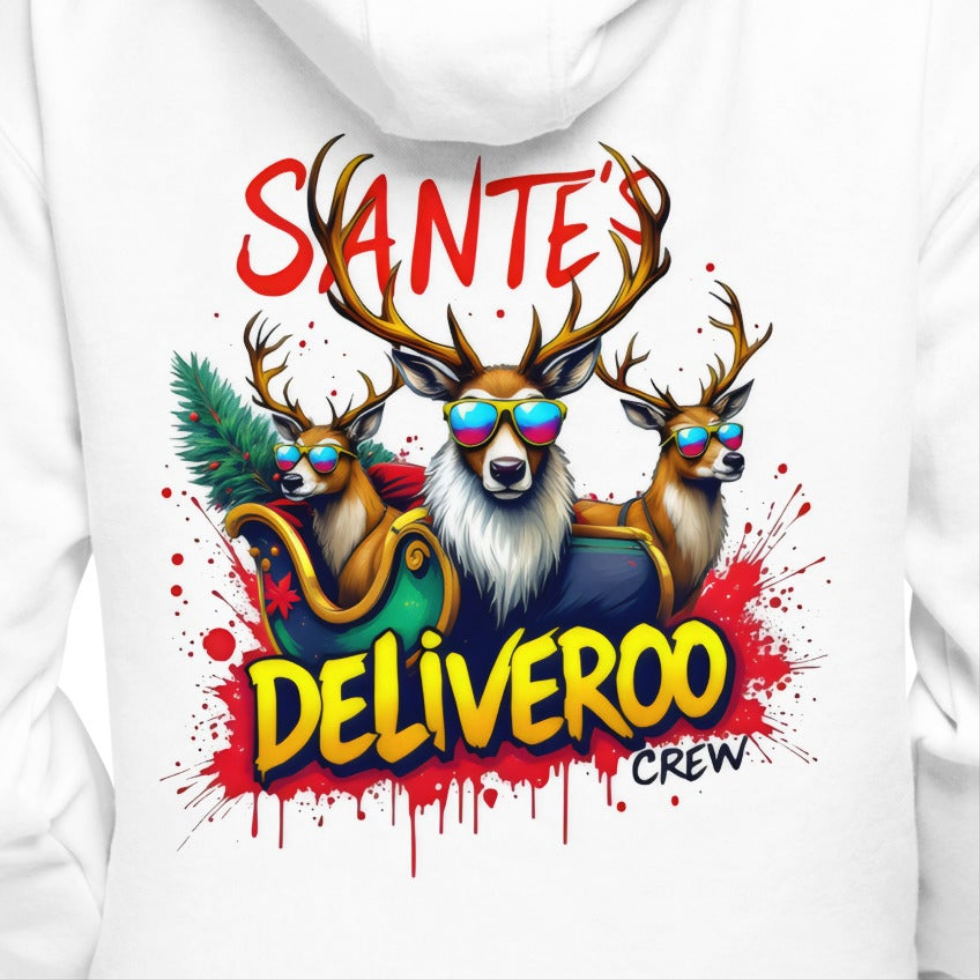Unisex Santa's Deliveroo crew Christmas premium Hoodie
