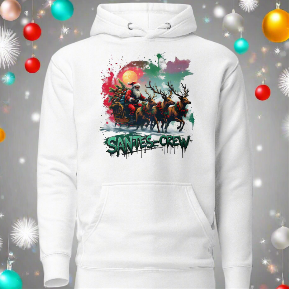 Unisex Double Print Santa's crew premium Hoodie