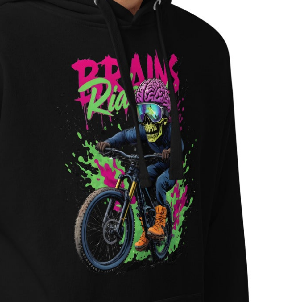 Unisex Front print brains rider premium Hoodie