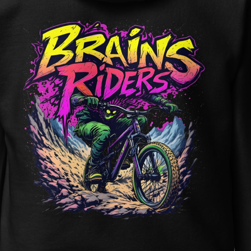 Unisex Brains riders no head premium single print Hoodie