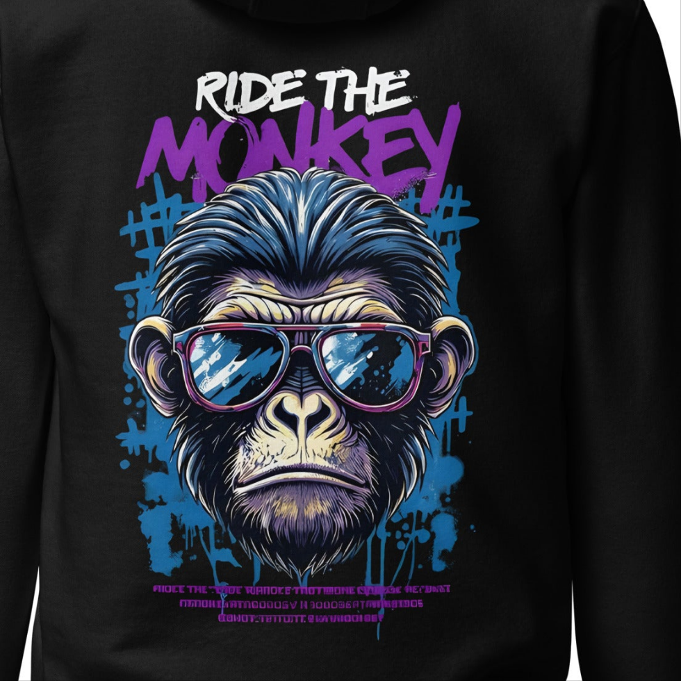 Unisex Purple Ride The monkey premium Hoodie