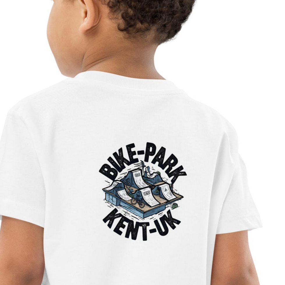 Organic cotton kids Kent UK bike park t-shirt