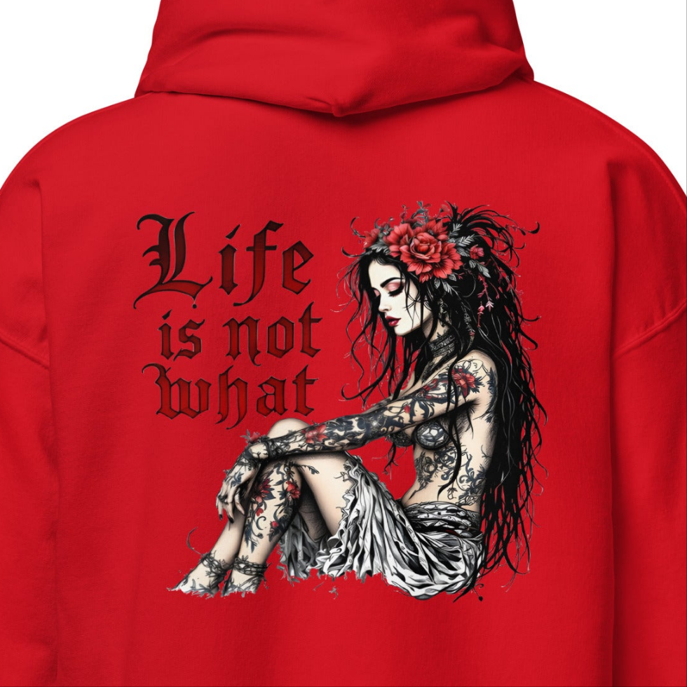 Unisex Illustrated gypsy lady life is not what Hoodie