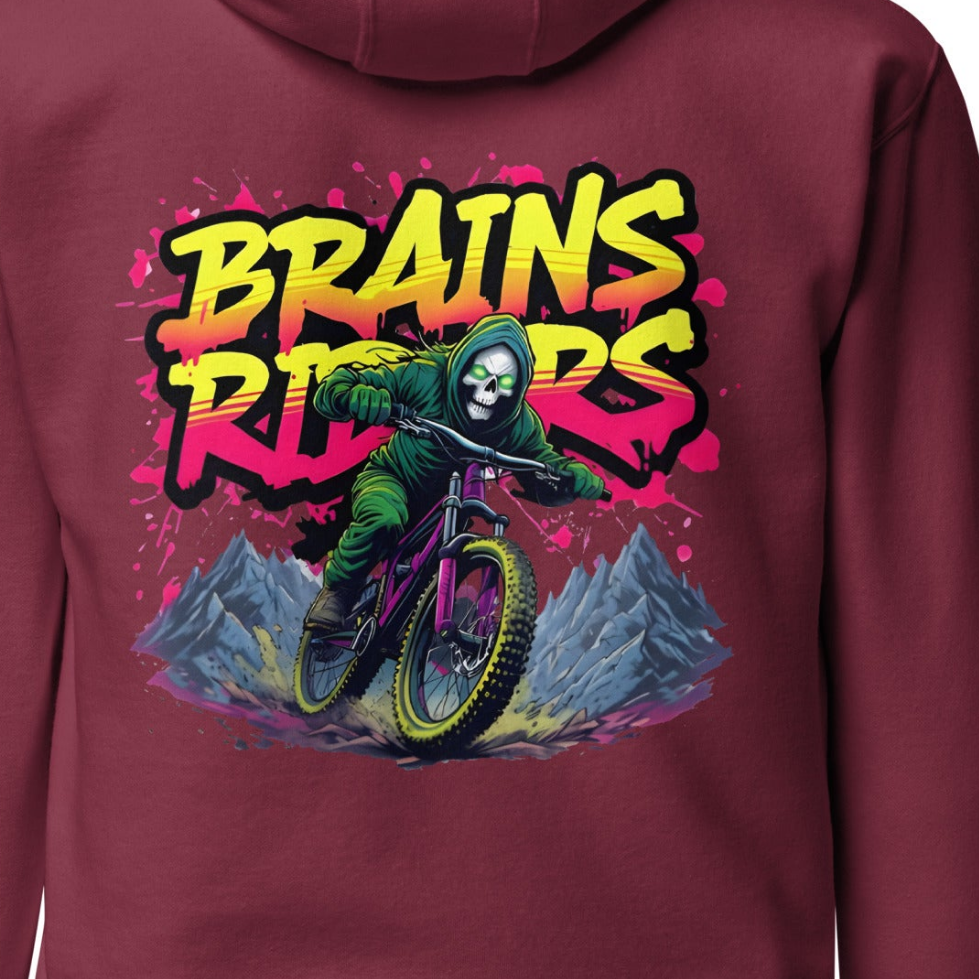 Unisex Skeleton face brain rider premium Hoodie