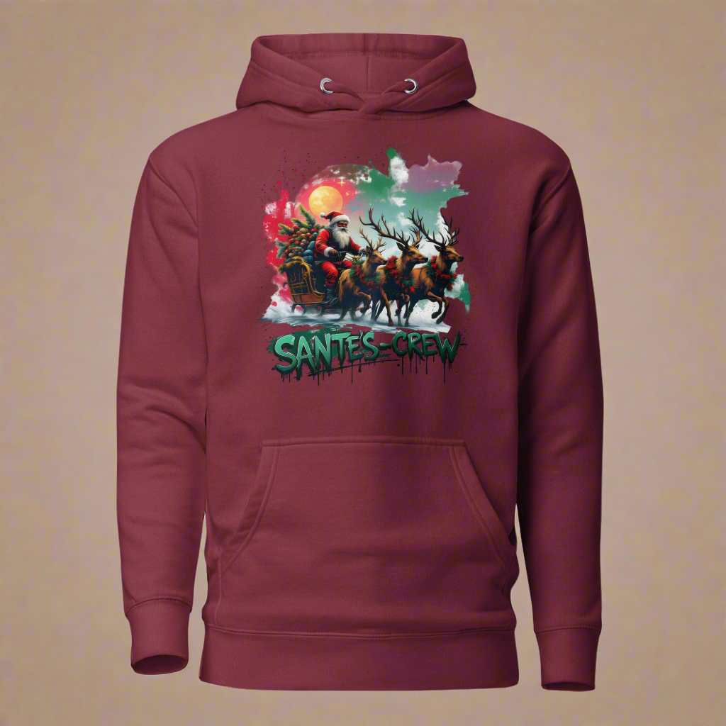 Unisex Double Print Santa's crew premium Hoodie