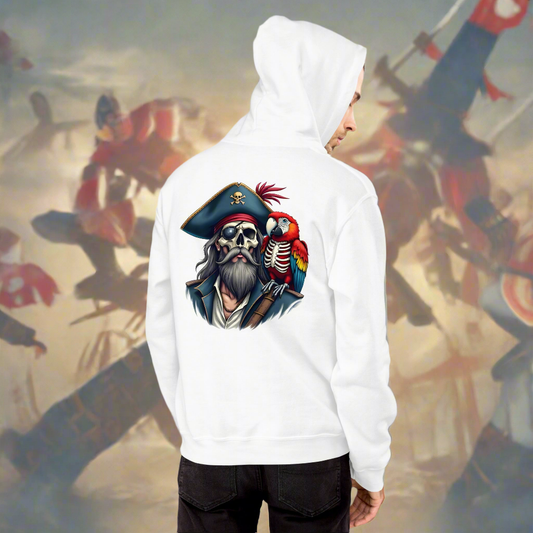 Unisex Skeleton Pirate with parrot Hoodie