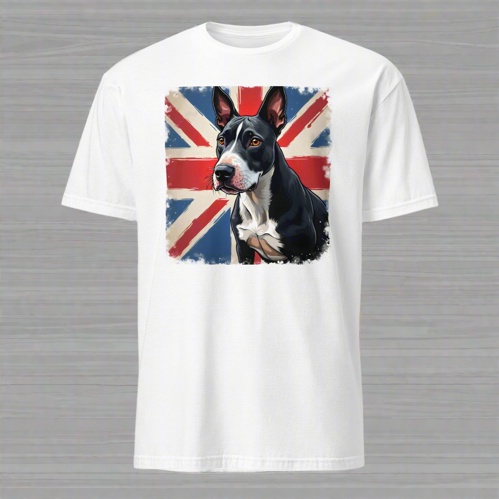 MEN'S British flag bull terrier classic Sweatshirt Short-Sleeve