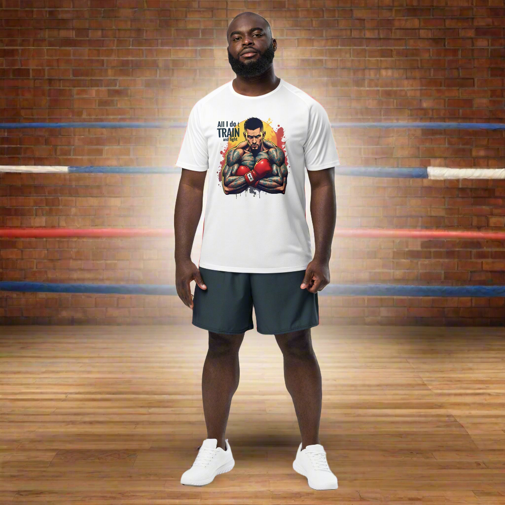 men's all I do t is Train and Fight sports jersey