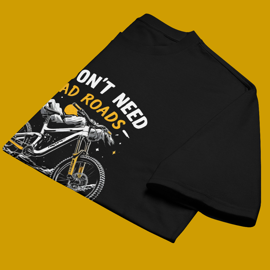 Oversized We don't need roads mtb heavyweight t-shirt