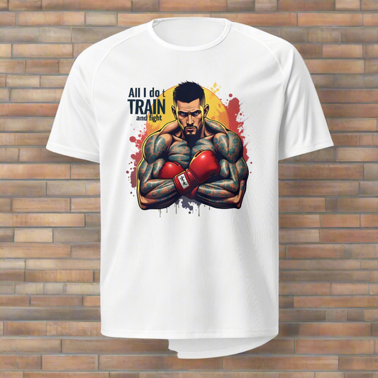 men's all I do t is Train and Fight sports jersey