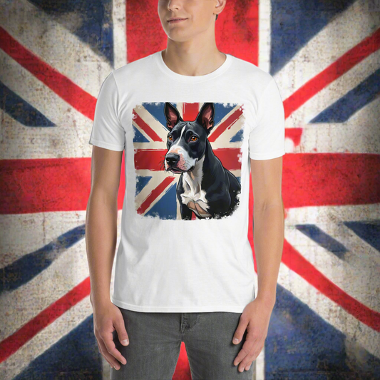 MEN'S British flag bull terrier classic Sweatshirt Short-Sleeve