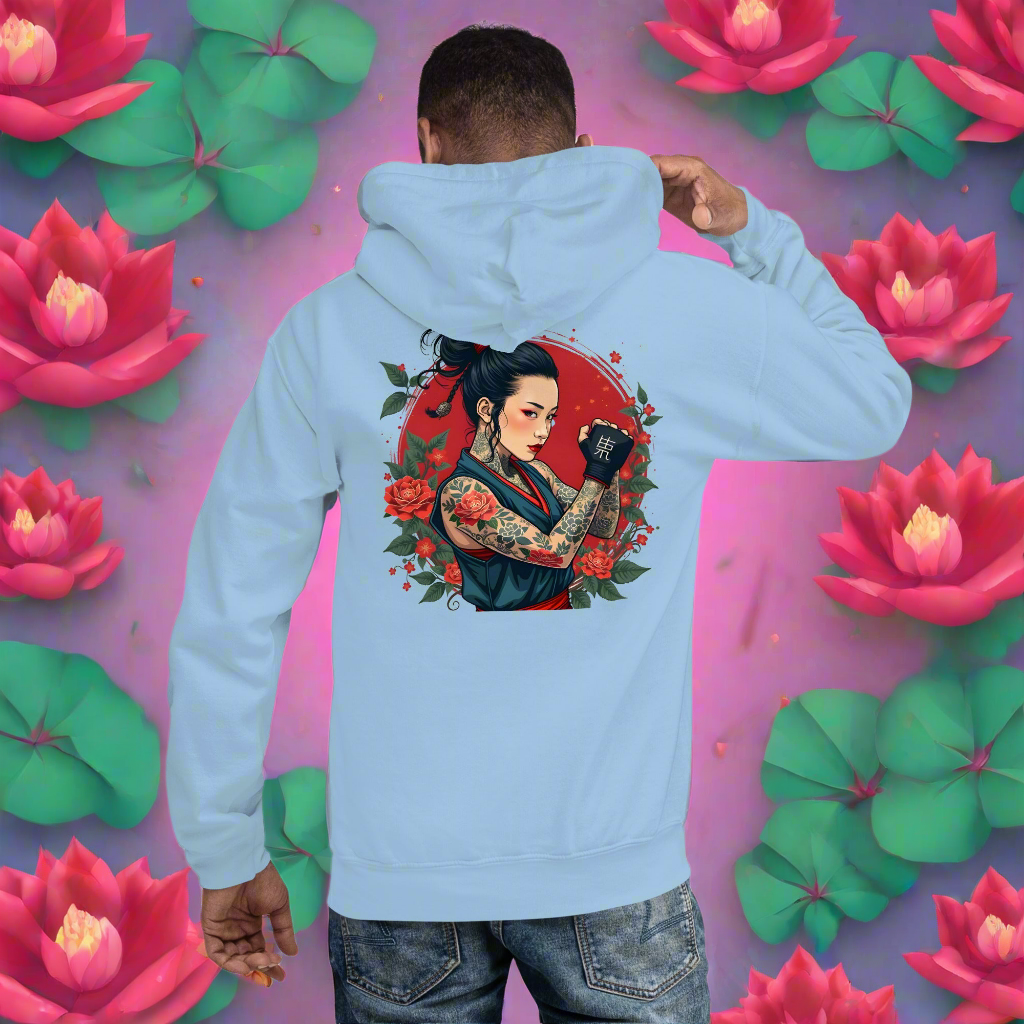 Unisex Japanese Style fighting lady Hoodie