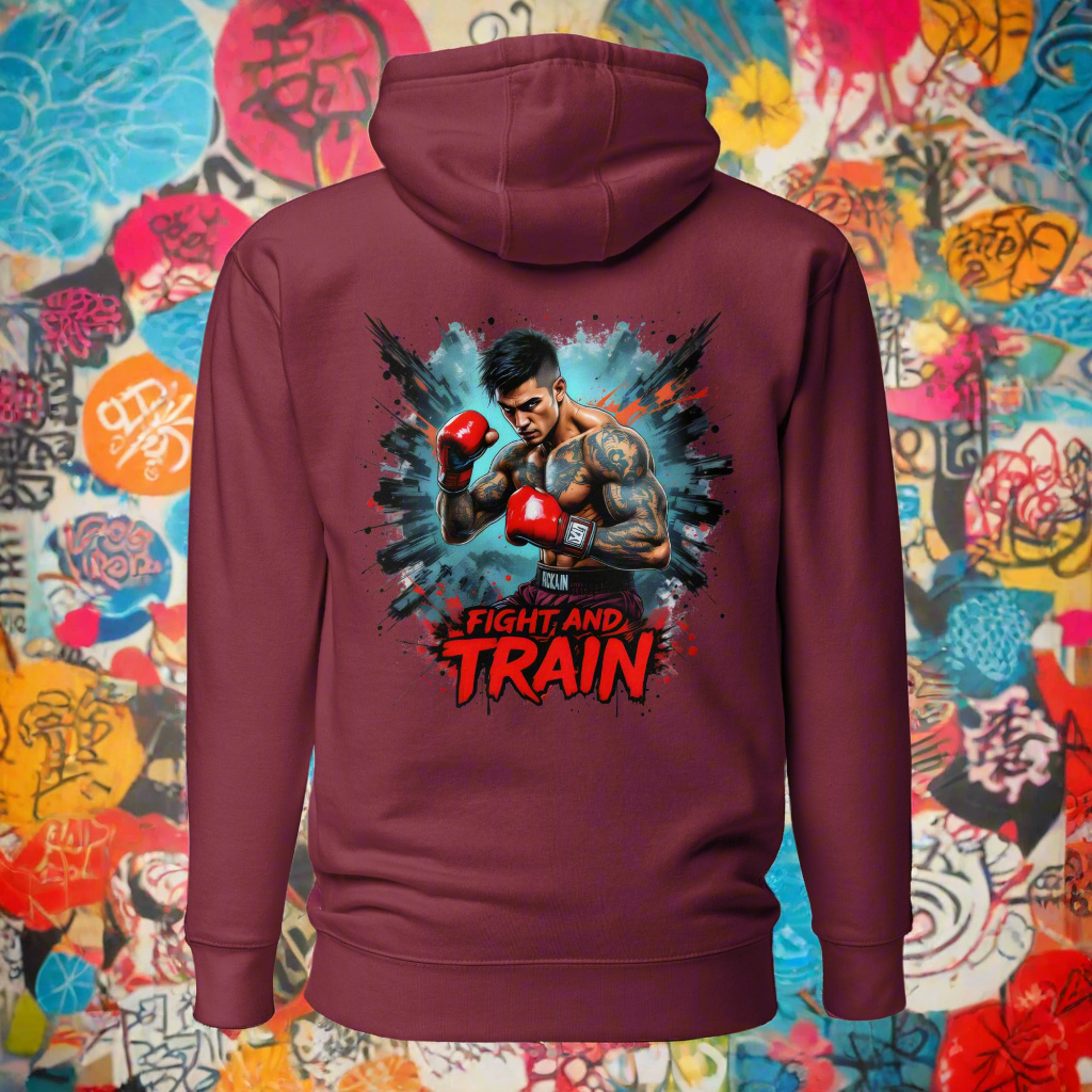 Unisex Fight and train thai kickboxer Hoodie