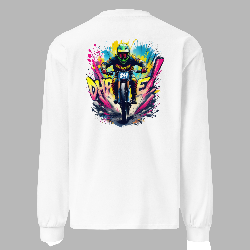 Premium DH Bike Graffiti style heavyweight long sleeve shirt