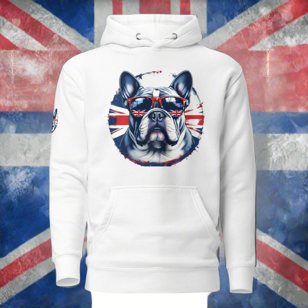 Unisex British bulldog British flag Premium Hoodie