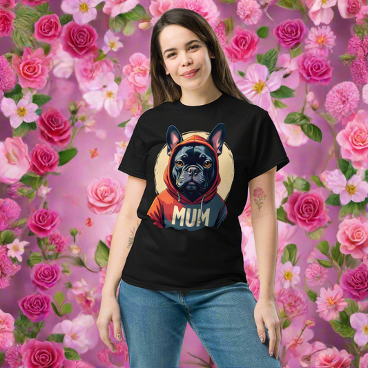Unisex Black French bulldog classic tee