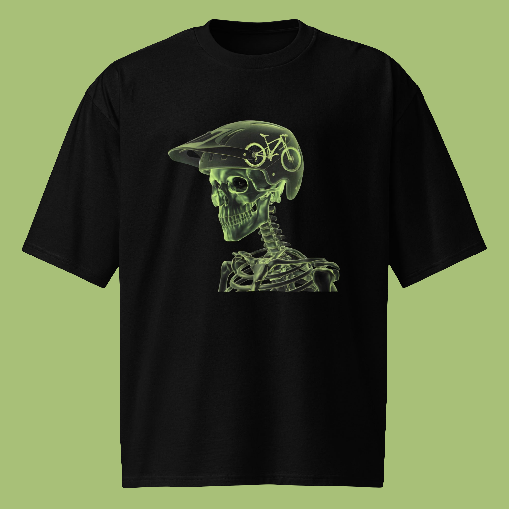Oversized Unisex Skeleton brain riders selection heavyweight t-shirt