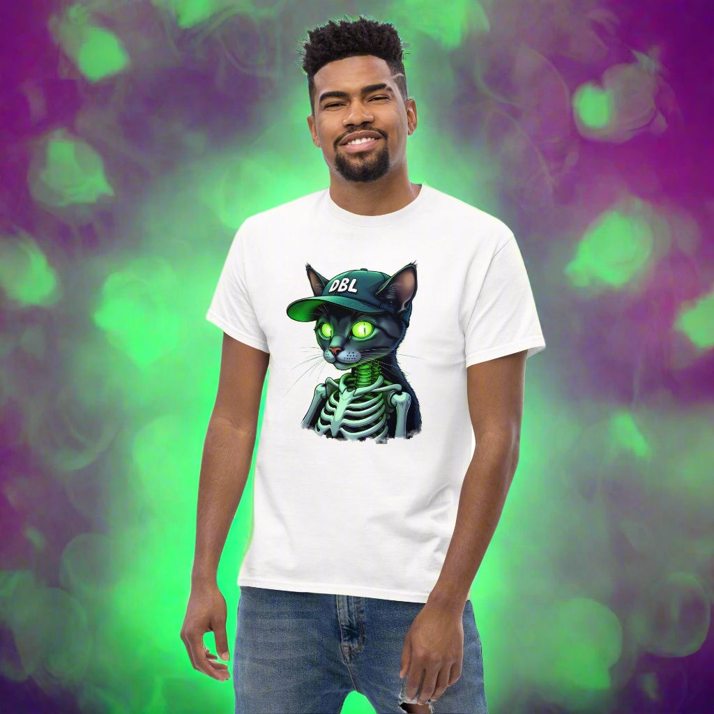 Unisex Zombie Green Illuminated cat classic tee